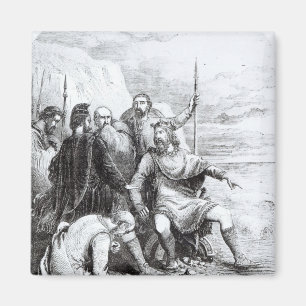 Canute Reproving the Flattery of his Courtiers Magnet