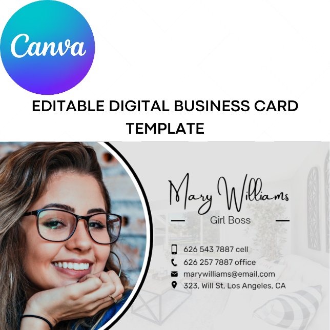 Canva Editable Digital Business Card Template (Creator Uploaded)