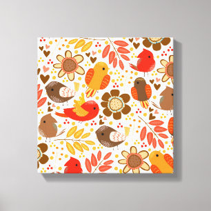 Canvas Art-Fall Birds Print