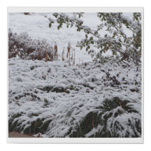 Canvas Art - White Snow in a cold winter