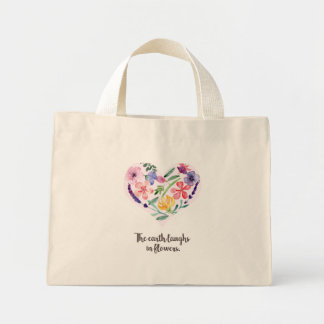 Canvas Baf - The earth laughs in flowers Mini Tote Bag