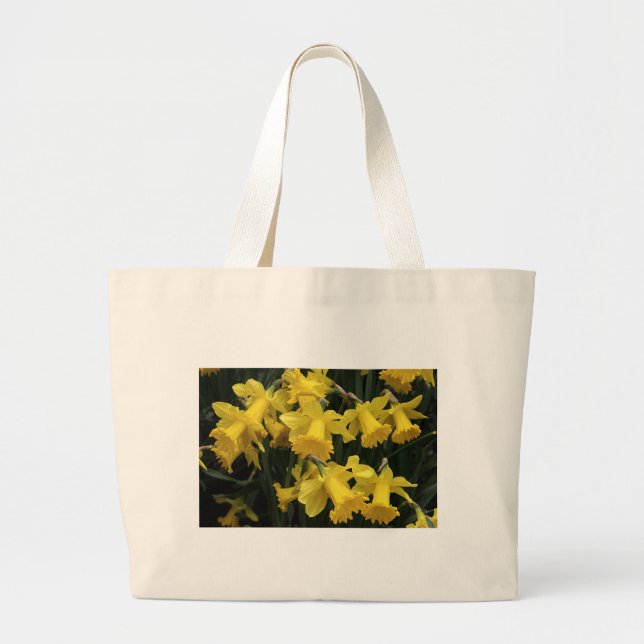 Canvas Bag, "Daffodils" Large Tote Bag (Front)
