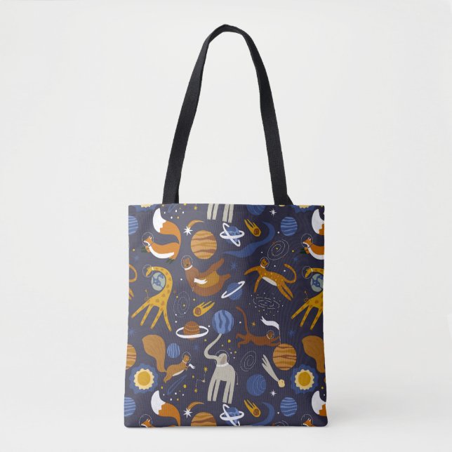 Canvas bag from the Animals Outer Space collection (Front)