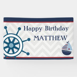 Canvas Birthday Party Sailor Banner