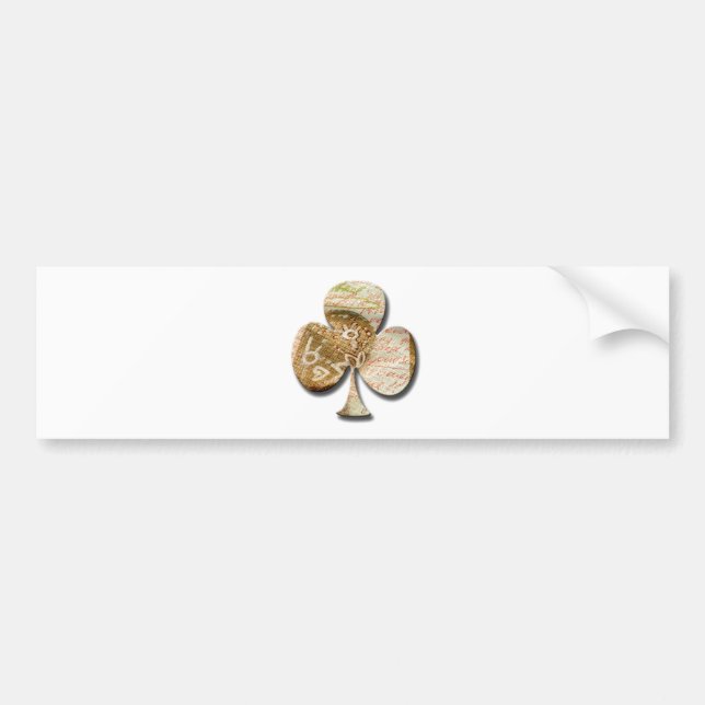 Canvas clover bumper sticker (Front)
