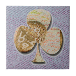 Canvas clover ceramic tile