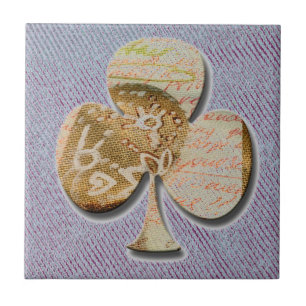 Canvas clover ceramic tile