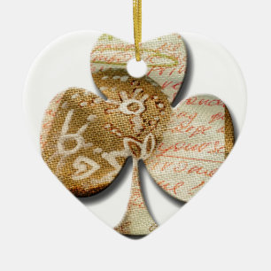 Canvas clover ceramic tree decoration