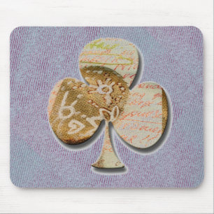 Canvas clover mouse pad
