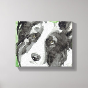 Canvas Dog Art With Border Collie Print