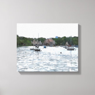 CANVAS: Lake Harriet Pavilion and Boats_ Canvas Print