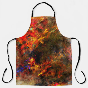 Canvas paint stroke fractal math apron