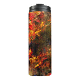 Canvas paint stroke fractal math thermal tumbler
