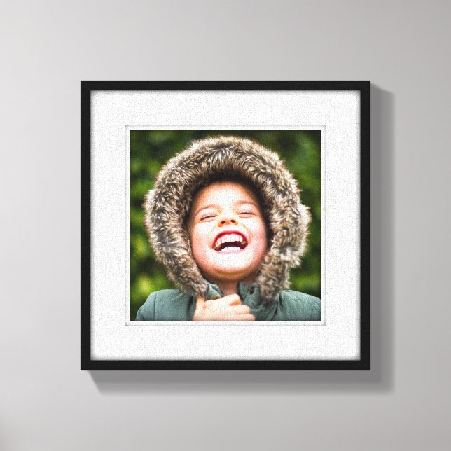 Canvas Personalised Square Photo Template Framed Print (Front)