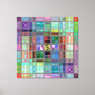 Canvas Print 40x40" Blue Sunrise Mosaic