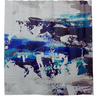 Canvas Print Breeze | Contemporary Abstract Art Shower Curtain