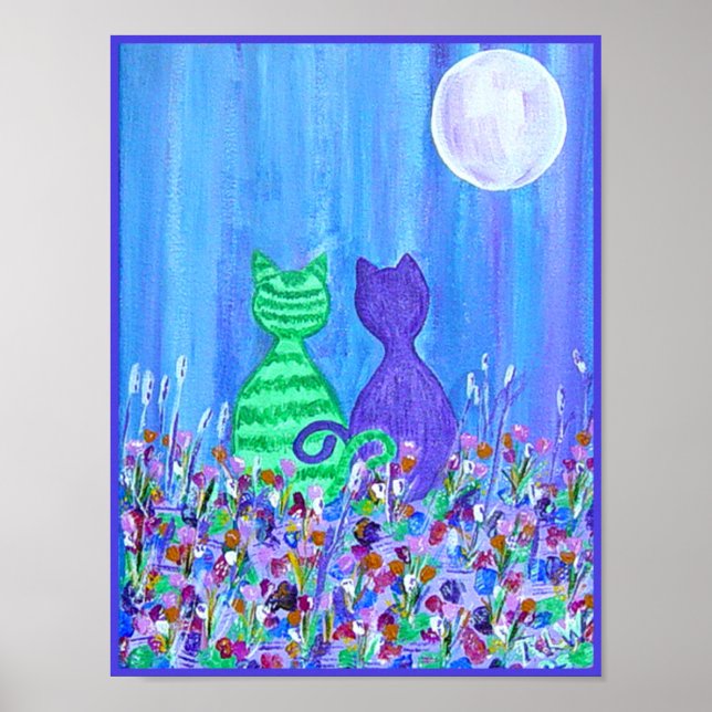 Canvas Print -Cats in the Moonlight (Front)