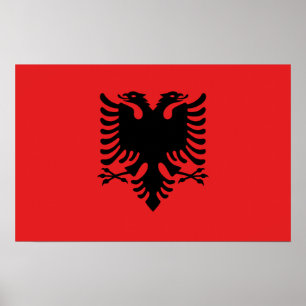 Canvas Print with Flag of Albania