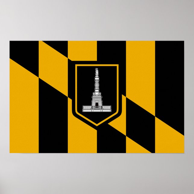 Canvas Print with Flag of Baltimore, U.S.A. (Front)