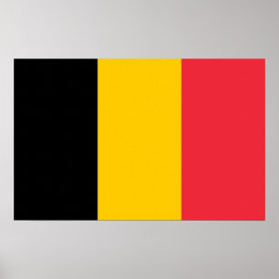 Canvas Print with Flag of Belgium