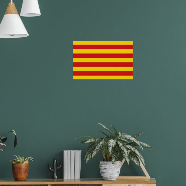 Canvas Print with Flag of Catalonia (Living Room 1)