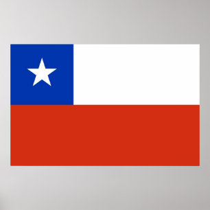 Canvas Print with Flag of Chile