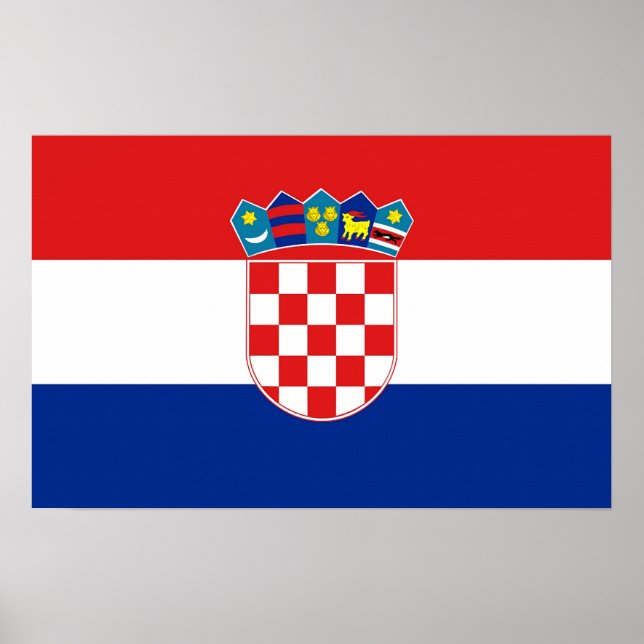 Canvas Print with Flag of Croatia (Front)