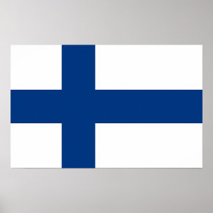 Canvas Print with Flag of Finland