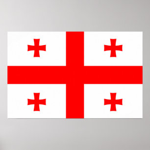 Canvas Print with Flag of Georgia