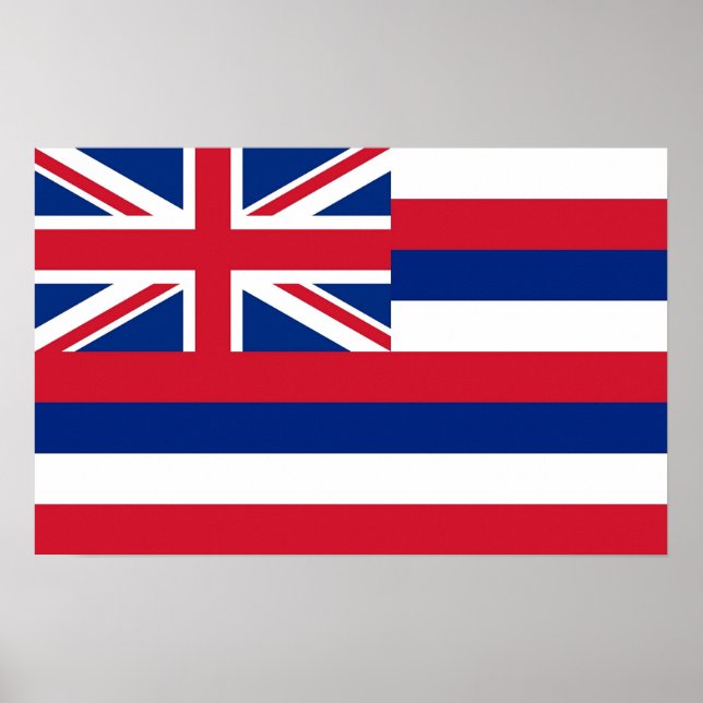 Canvas Print with Flag of Hawaii, U.S.A. (Front)