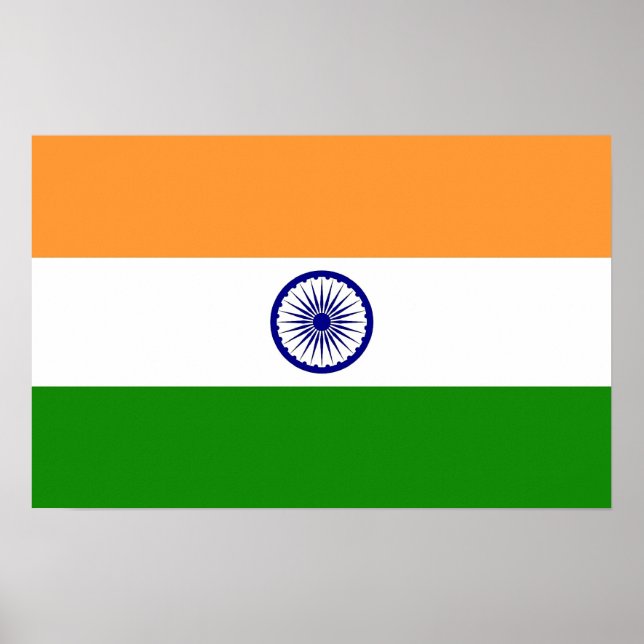 Canvas Print with Flag of India (Front)