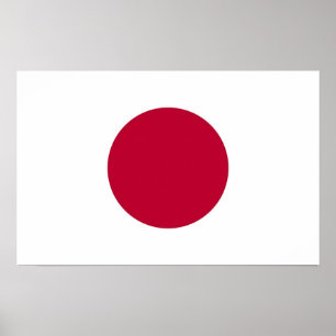 Canvas Print with Flag of Japan