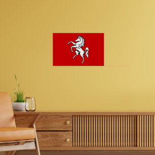 Canvas Print with Flag of Kent, England