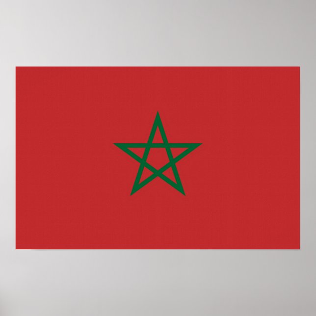 Canvas Print with Flag of Morocco (Front)