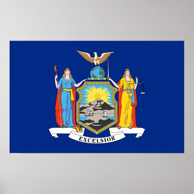 Canvas Print with Flag of New York, U.S.A. (Front)
