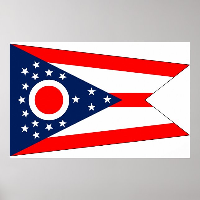 Canvas Print with Flag of Ohio, U.S.A. (Front)