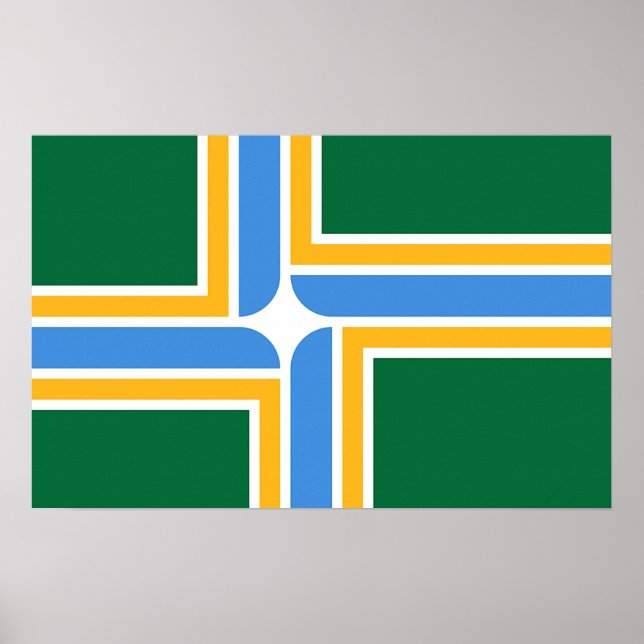 Canvas Print with Flag of Portland, U.S.A. (Front)