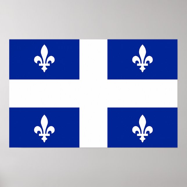 Canvas Print with Flag of Quebec, Canada (Front)