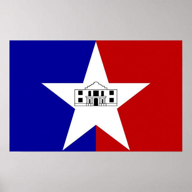 Canvas Print with Flag of San Antonio, U.S.A. (Front)