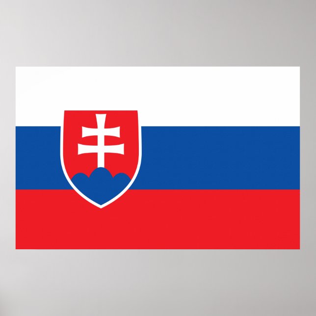 Canvas Print with Flag of Slovakia (Front)