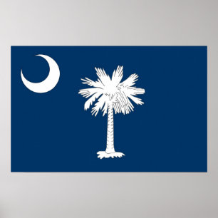 Canvas Print with Flag of South Carolina, U.S.A.