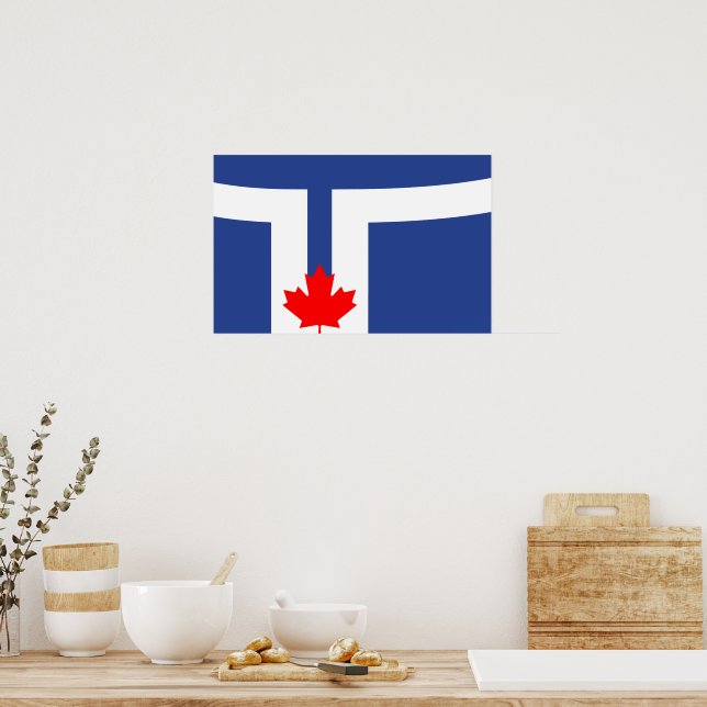 Canvas Print with Flag of Toronto, Canada (Kitchen)