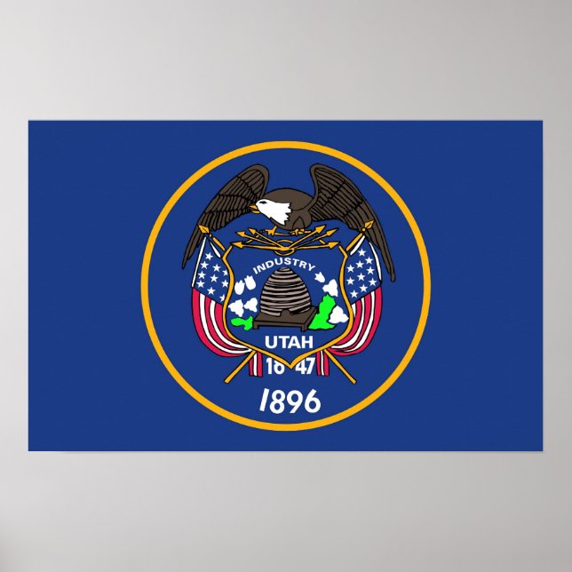 Canvas Print with Flag of Utah, U.S.A. (Front)