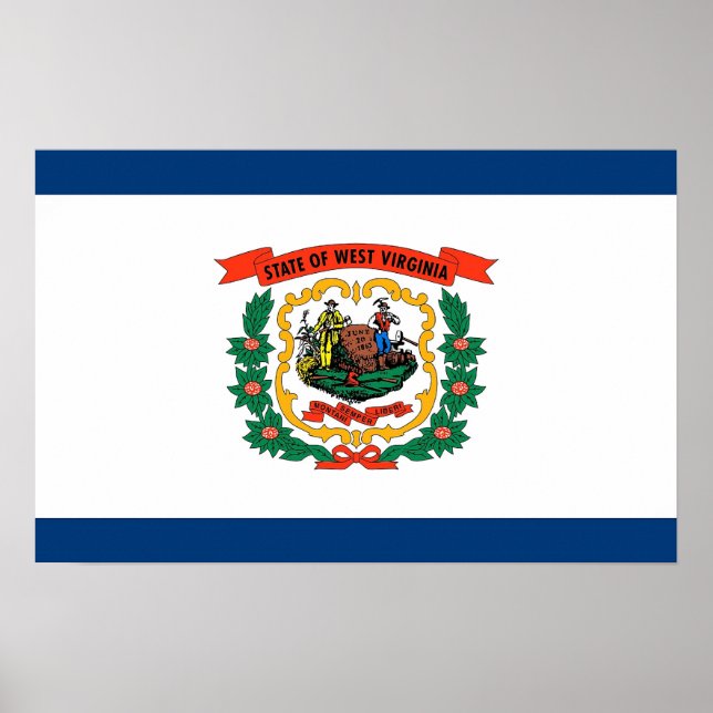 Canvas Print with Flag of West Virginia, U.S.A. (Front)