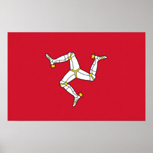 Canvas Print with Isle of Man Flag, United Kingdom