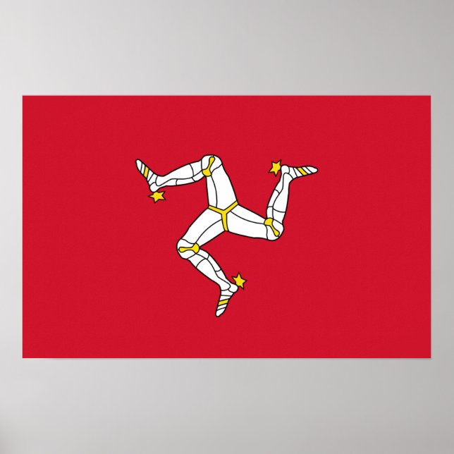 Canvas Print with Isle of Man Flag, United Kingdom (Front)