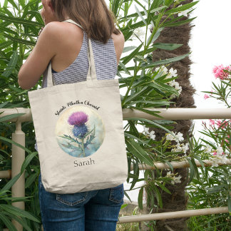 Canvas Thistle Tote Bags, Scotland Tote