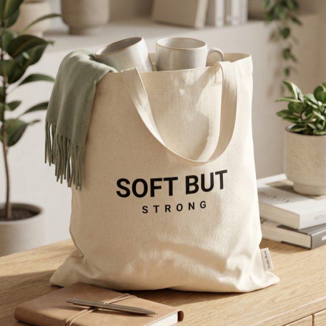 Canvas Tote Bag | Aesthetic Black Typography (Creator Uploaded)