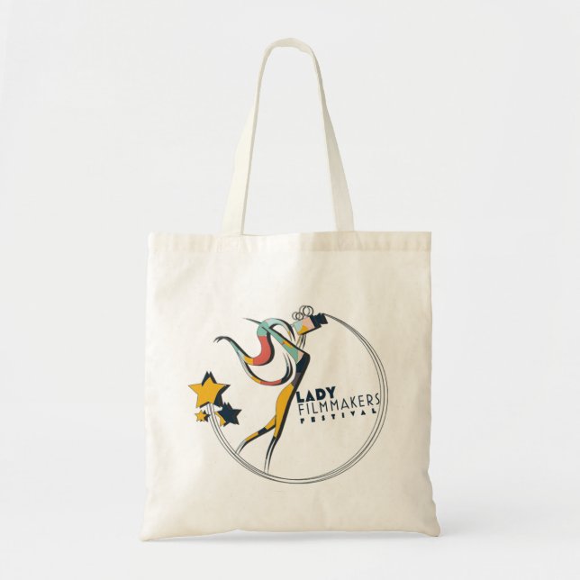 Canvas Tote with Lady Filmmakers Circle Logo Bag (Front)