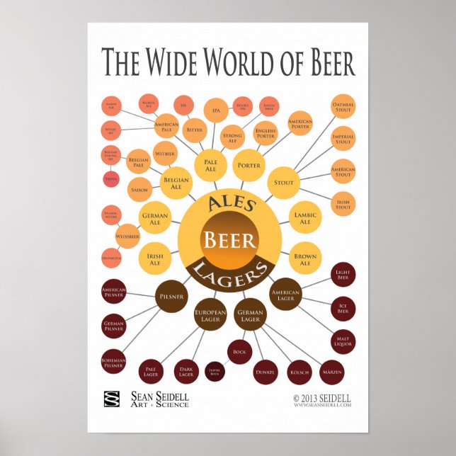 Canvas Wide World of Beer Infographic Print (Front)